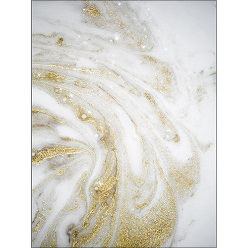 Modern watercolor pattern rug gold and white polyester rug washable non-slip backing rug for the bedroom | Bowlift