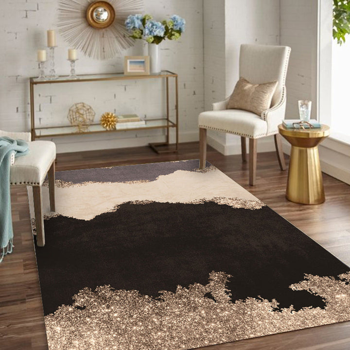 Colorful Bedroom Rug Modern Abstract Color Block Pattern Rug Polyester Washable Rug | Bowlift