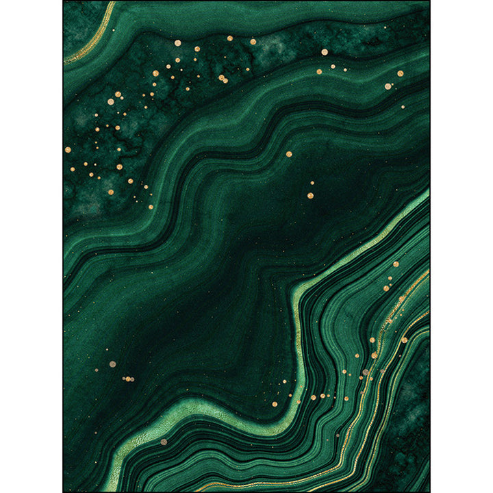 Modern watercolor swirl line carpet green polyester rug washable non-slip backing rug for the bedroom | Bowlift