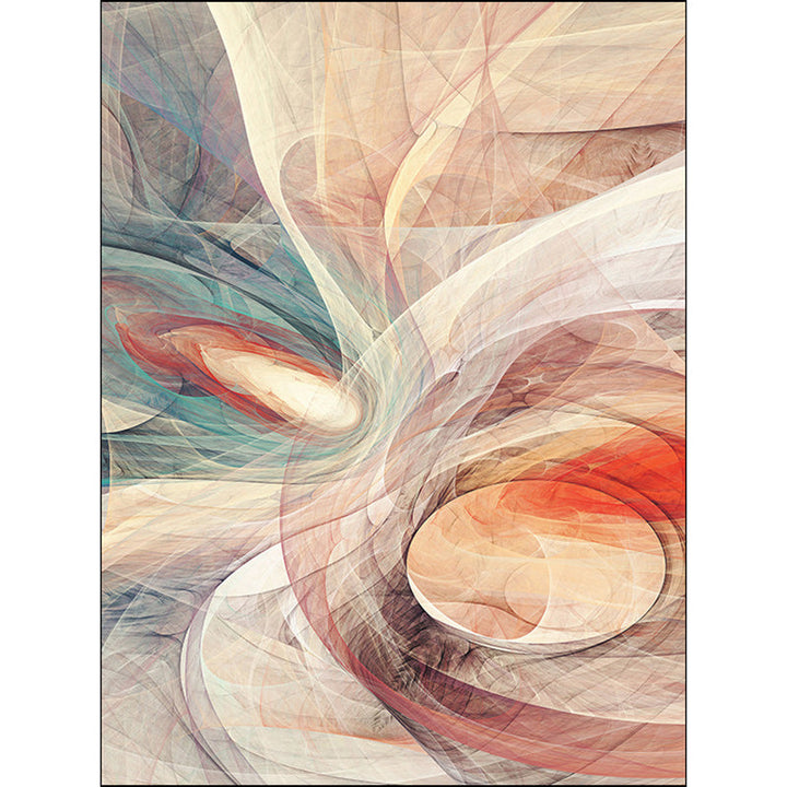 Apricot and Green New Arrivals Rug Polyester Abstract Rug Washable Non-Slip Back Rug for Living Room | Bowlift