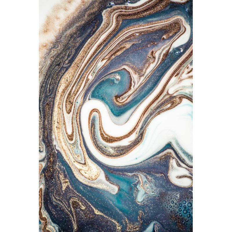 Unique watercolor pattern rug blue multicolor modern rug polyester washable non-slip backing rug for the living room | Bowlift