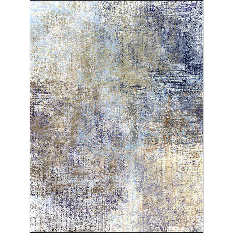 Gold and Gray Industrial Carpet Polyester Abstract Carpet Washable Non-Slip Underlay Carpet for the Living Room | Bowlift