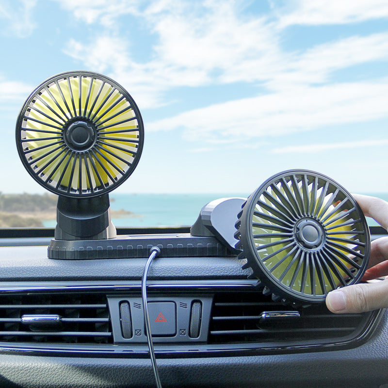 Dual-Head Rechargeable Portable Fan Bowlift