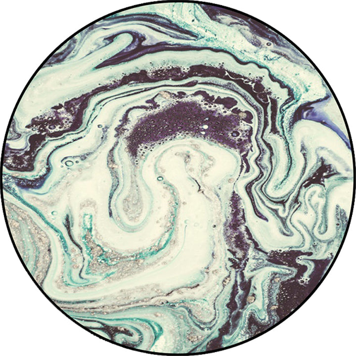 Teal Bedroom Rug Modern Abstract Marble Pattern Area Rug Polyester Machine Washable Stain Resistant Rug | Bowlift