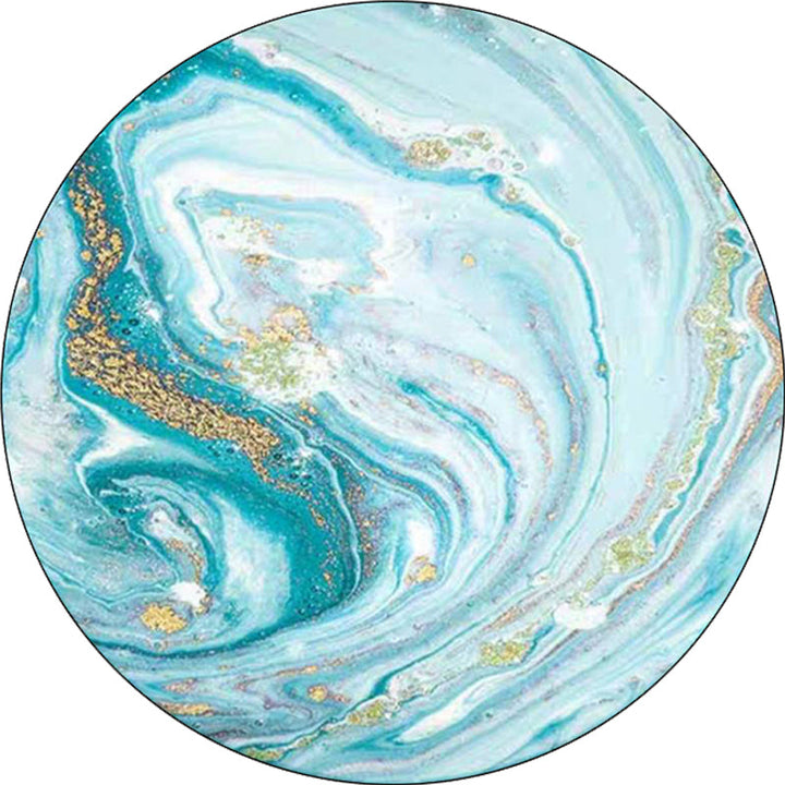 Blue Bedroom Rug Modern Abstract Sea Water Pattern Rug Polyester Washable Pet-Friendly Rug | Bowlift