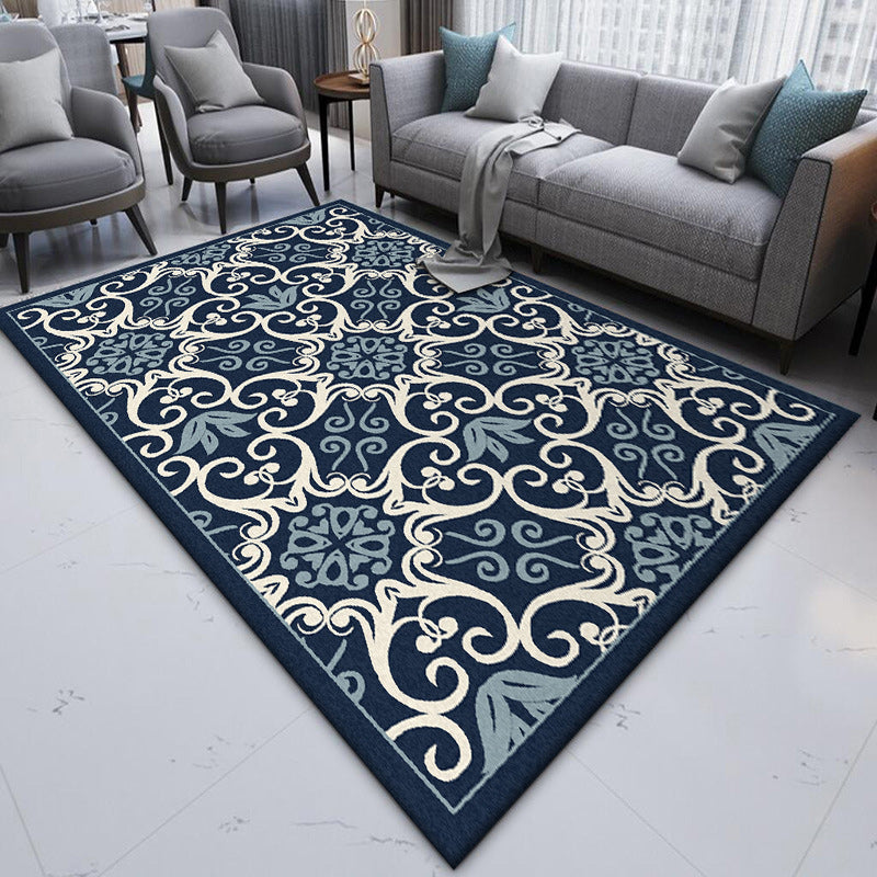 Moroccan Living Room Rug Multicolor Design Printed Carpet Polyester Pet Friendly Stain Resistant Carpet | Bowlift