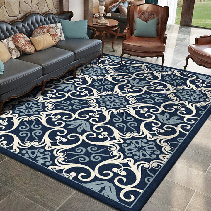 BowLift | Moroccan Living Room Rug Multi-colored Pattern Printed Rug Polyester Pet-friendly Stain-resistant Area Rug