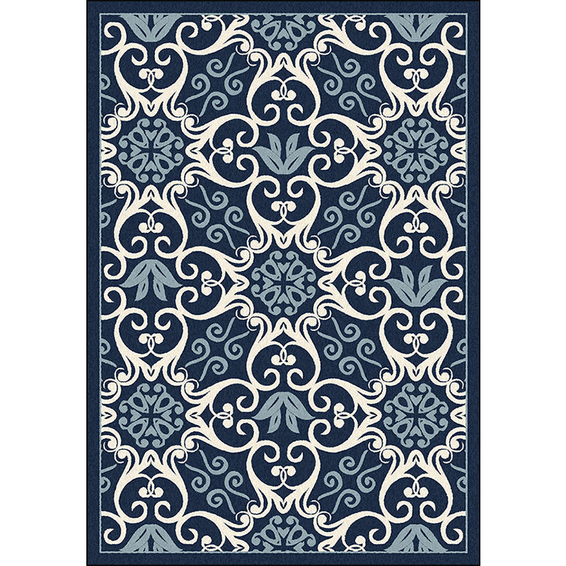 BowLift | Moroccan Living Room Rug Multi-colored Pattern Printed Rug Polyester Pet-friendly Stain-resistant Area Rug