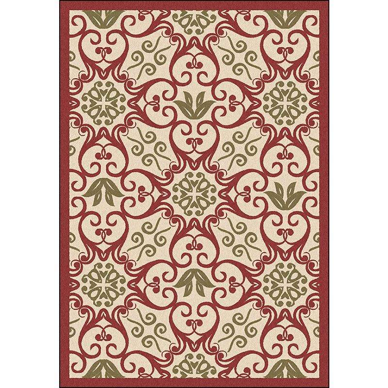 BowLift | Moroccan Living Room Rug Multi-colored Pattern Printed Rug Polyester Pet-friendly Stain-resistant Area Rug