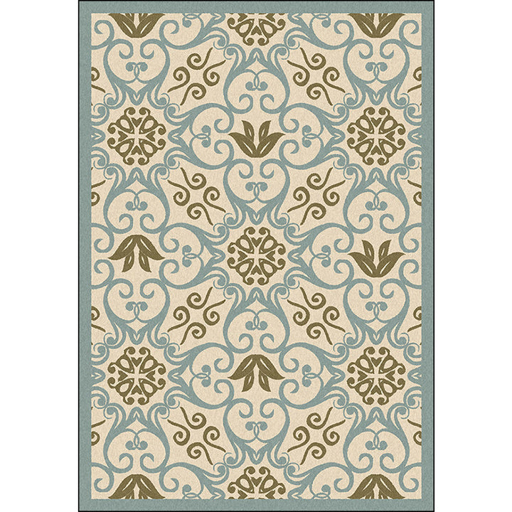Moroccan Living Room Rug Multicolor Design Printed Carpet Polyester Pet Friendly Stain Resistant Carpet | Bowlift