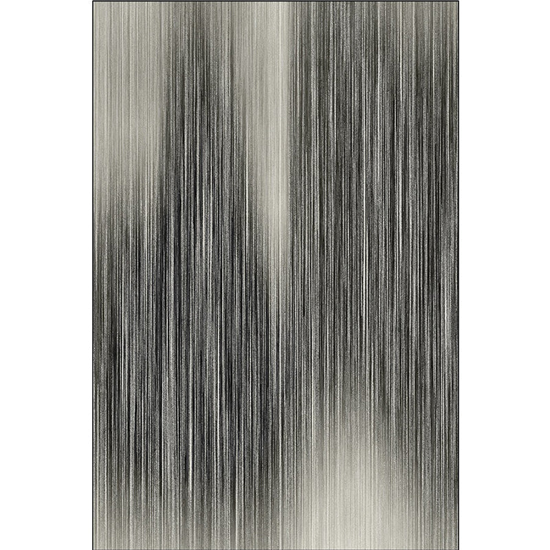 Black-and-white bedroom carpet Modern abstract pinstripe pattern carpet Polyester non-slip backing washable carpet | Bowlift