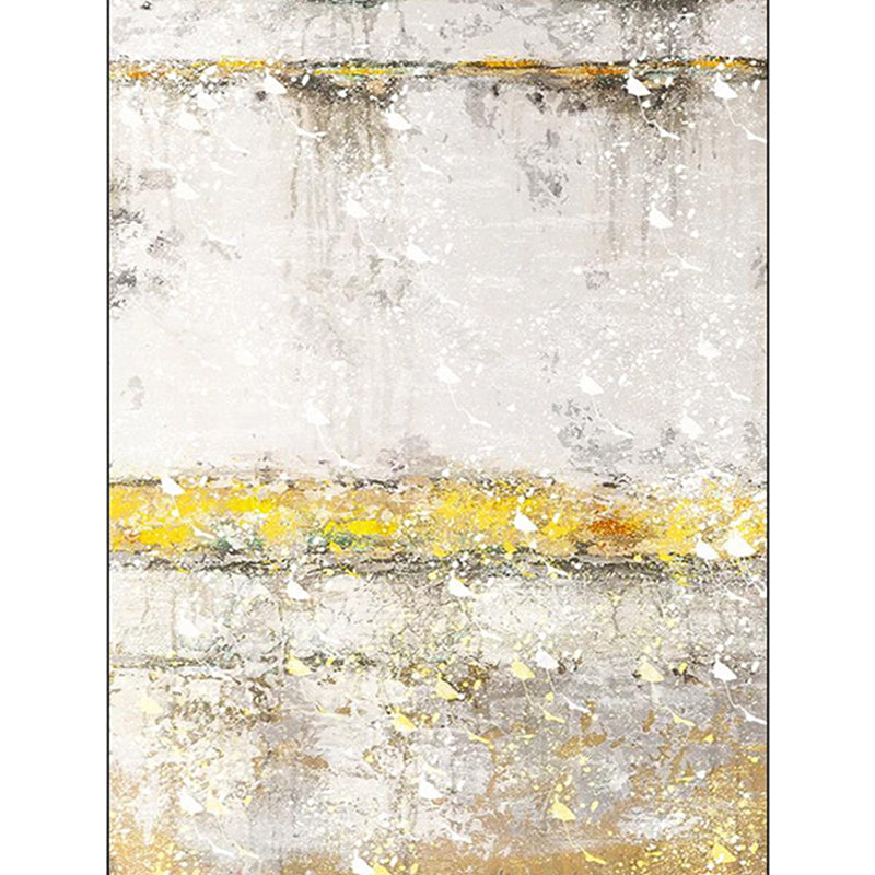 Casual modern rug in cream-colored abstract paint pattern rug polyester pet-friendly washable rug for home decor | Bowlift