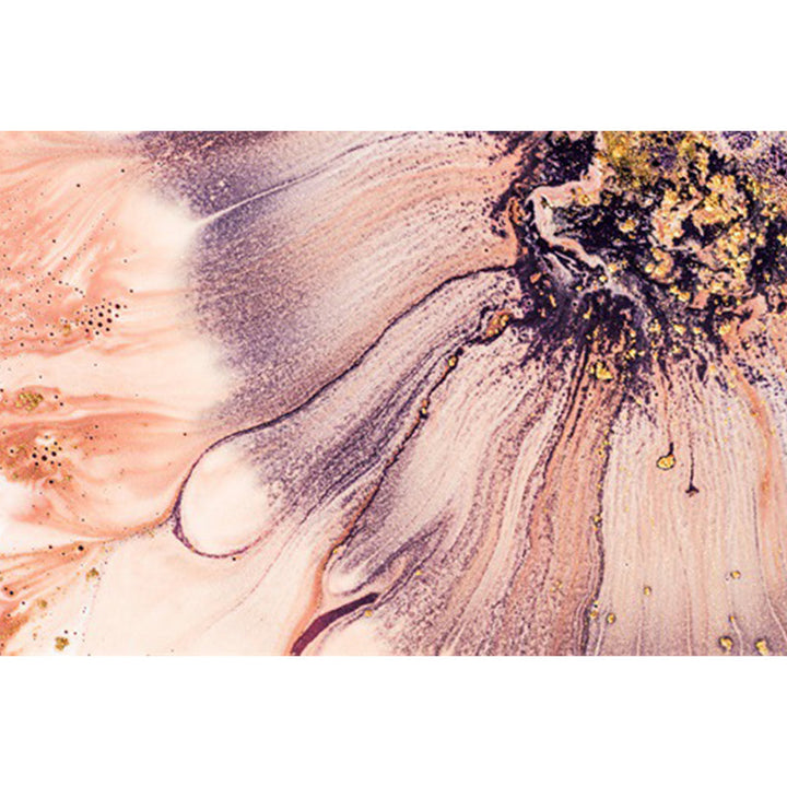 Contemporary modern rug in pink abstract floral pattern rug polyester washable rug for home decor | Bowlift