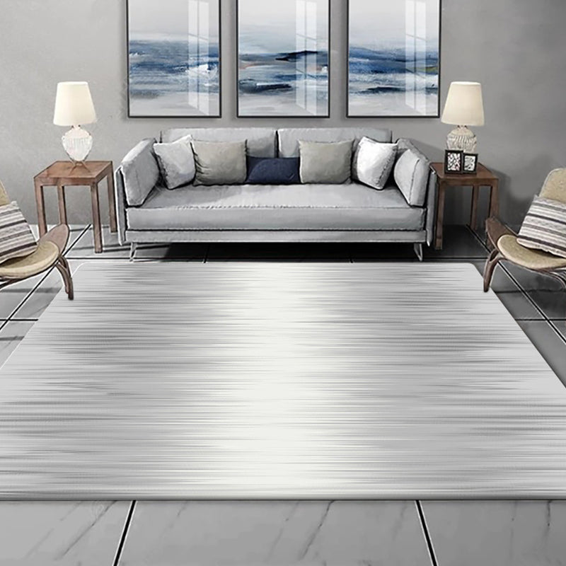 Nordic Modern Rug in Ivory Abstract Stripe Pattern Rug Polyester Machine Washable Rug for Home Decoration | Bowlift