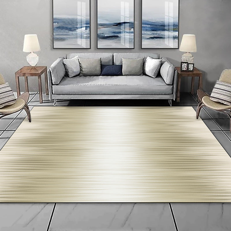 Nordic Modern Rug in Ivory Abstract Stripe Pattern Rug Polyester Machine Washable Rug for Home Decoration | Bowlift