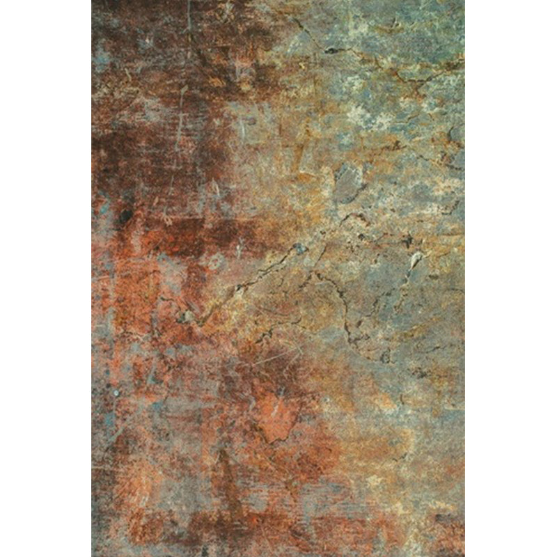 Modern Living Room Rug Colorful Abstract Rust Print Rug Polyester Washable Pet-Friendly Area Rug | Bowlift