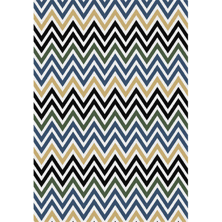 BowLift | Colorful Bedroom Carpet Novelty Chevron Pattern Area Rug Polyester Non-Slip Back Carpette