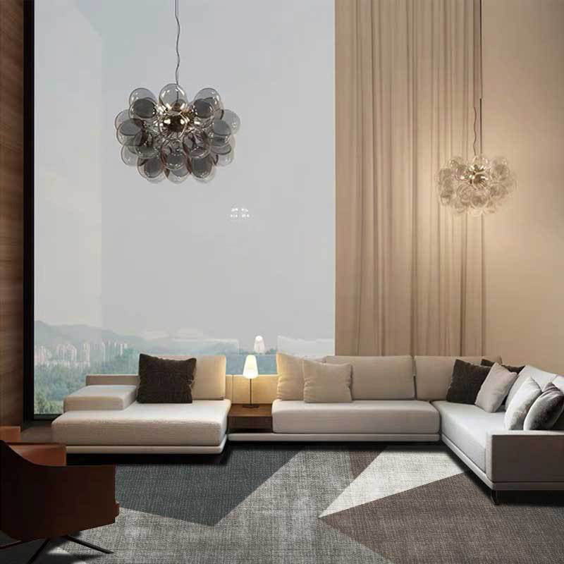 Brown modern rug polyester color block rug washable non-slip backing rug for the living room | Bowlift