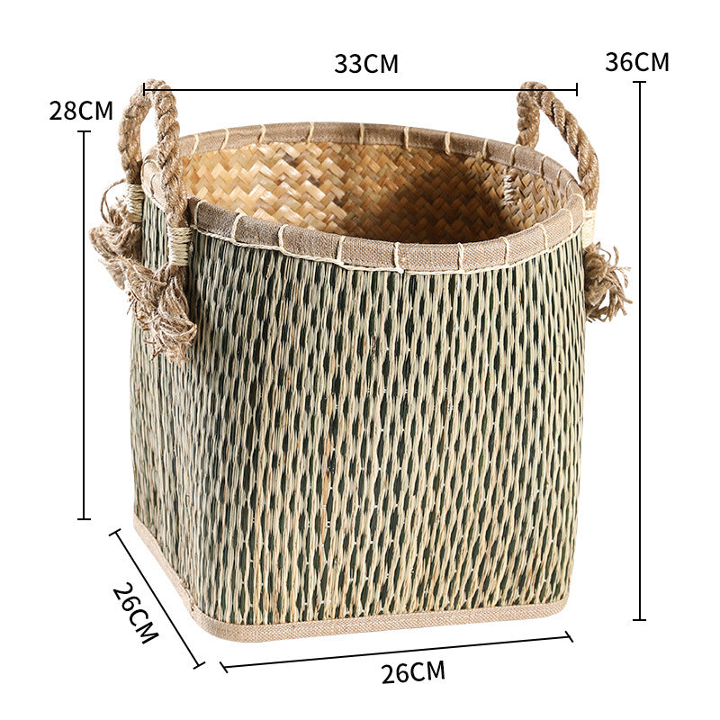 Handwoven Storage Basket with Decorative Handles Bowlift