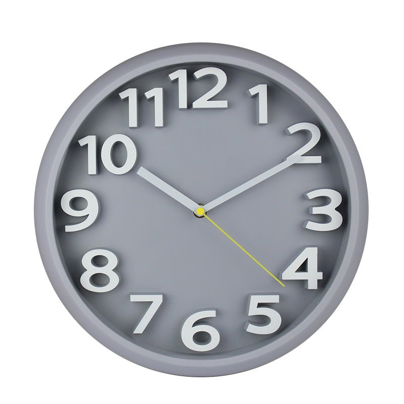 BowLift | 3D Large Number Silent Wall Clocks 12.5 Inch Battery Operated