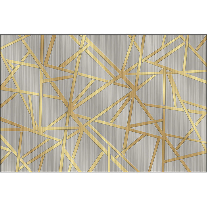 BowLift | Modern Novelty Carpet in Gray Geometric Lines Pattern Carpet Polyester Washable Non-slip Area Rug for Home Decoration