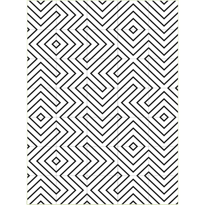 Modern living room rug in white with geometric line pattern Rug polyester stain-resistant washable rug for the area | Bowlift