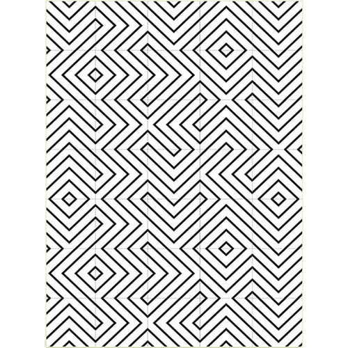 Modern living room rug in white with geometric line pattern Rug polyester stain-resistant washable rug for the area | Bowlift