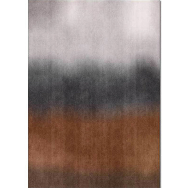 Unique abstract ombre rug brown and gray simple rug polyester washable non-slip backing rug for the living room | Bowlift