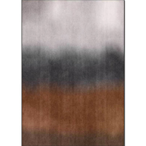 Unique abstract ombre rug brown and gray simple rug polyester washable non-slip backing rug for the living room | Bowlift