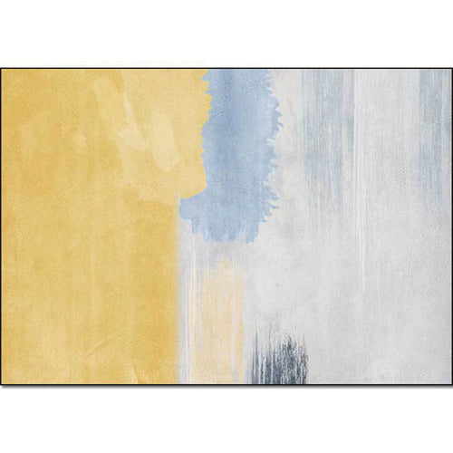 Stylish abstract rug Yellow and Gray Nordic rug Polyester Washable Non-slip back rug for the living room | Bowlift