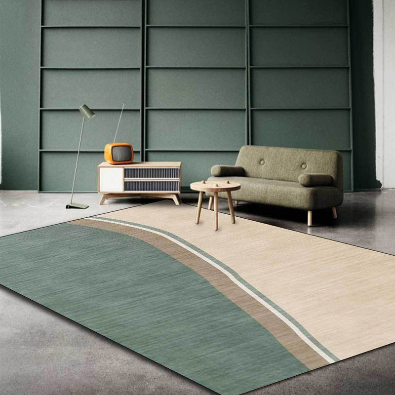 BowLift | Colorful Round Bedroom Carpet Novelty Color Block Pattern Area Rug Polyester Washable Anti-Slip Carpet