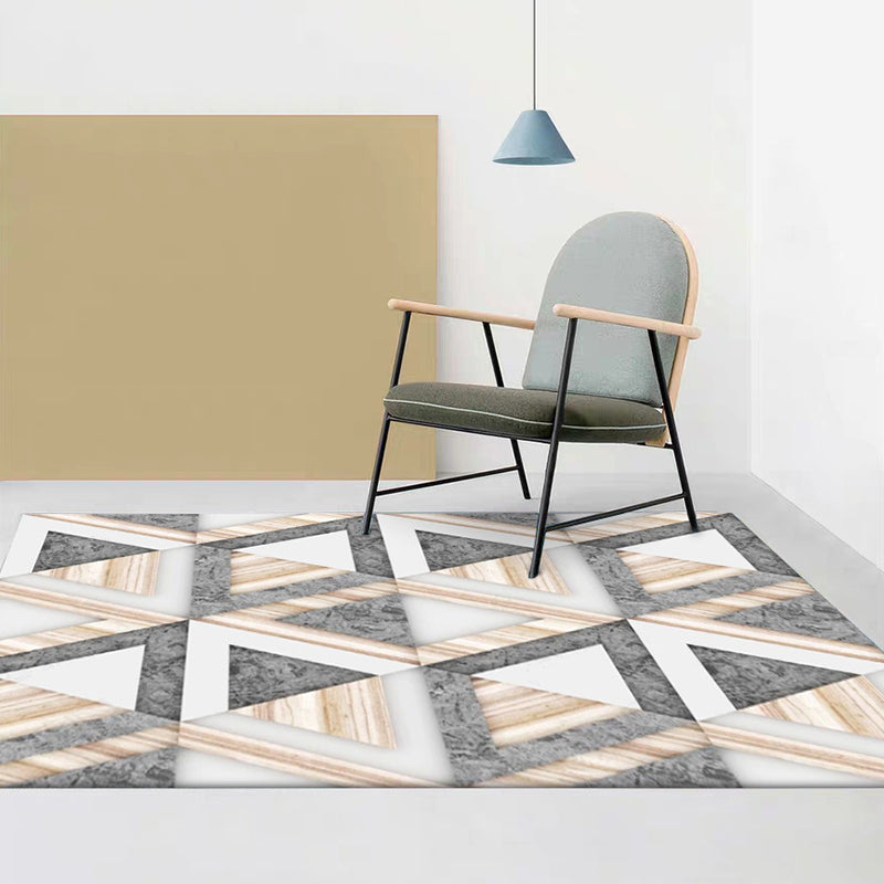Modern Living Room Rug Multicolored Geometric Marble Print Rug Polyester Non-Slip Back Rug | Bowlift
