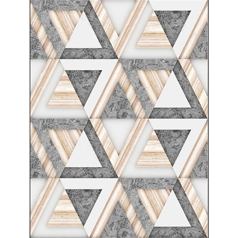 Modern Living Room Rug Multicolored Geometric Marble Print Rug Polyester Non-Slip Back Rug | Bowlift