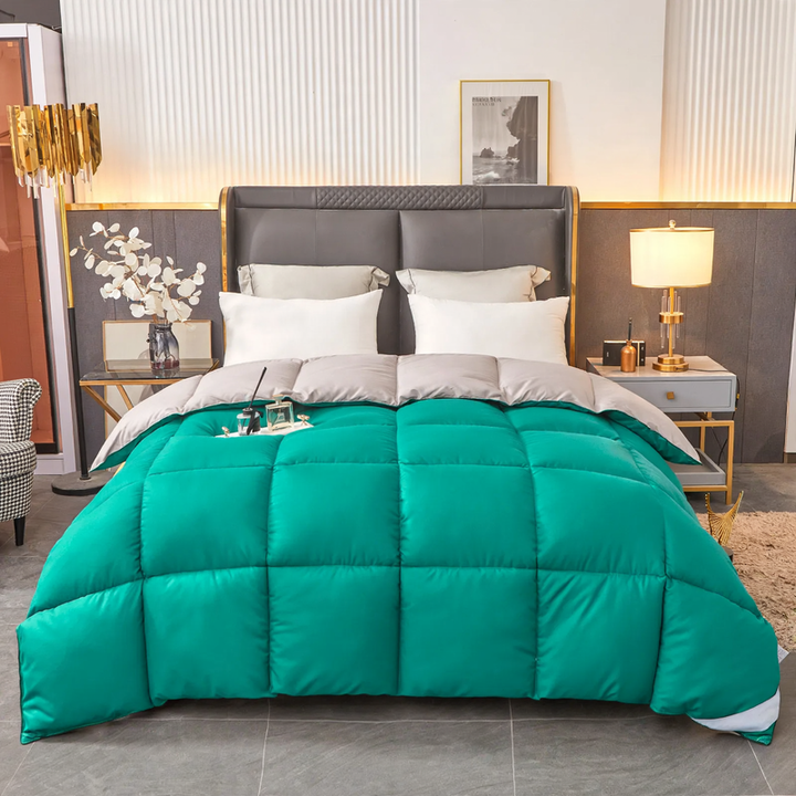 Duck down comforter, year-round