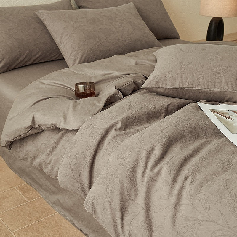 Brushed cotton bedding set, modern