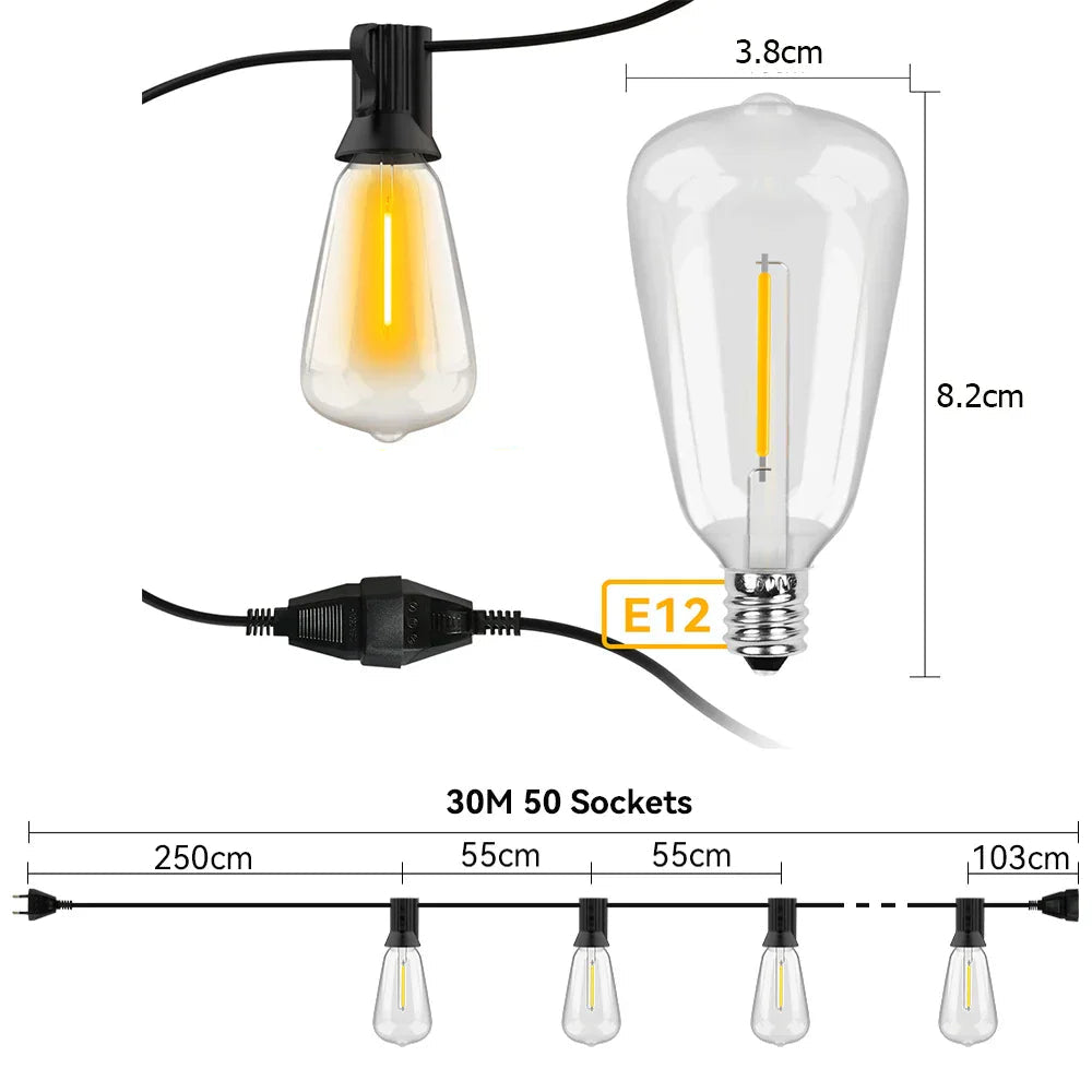BowLift | Weatherproof LED string lights