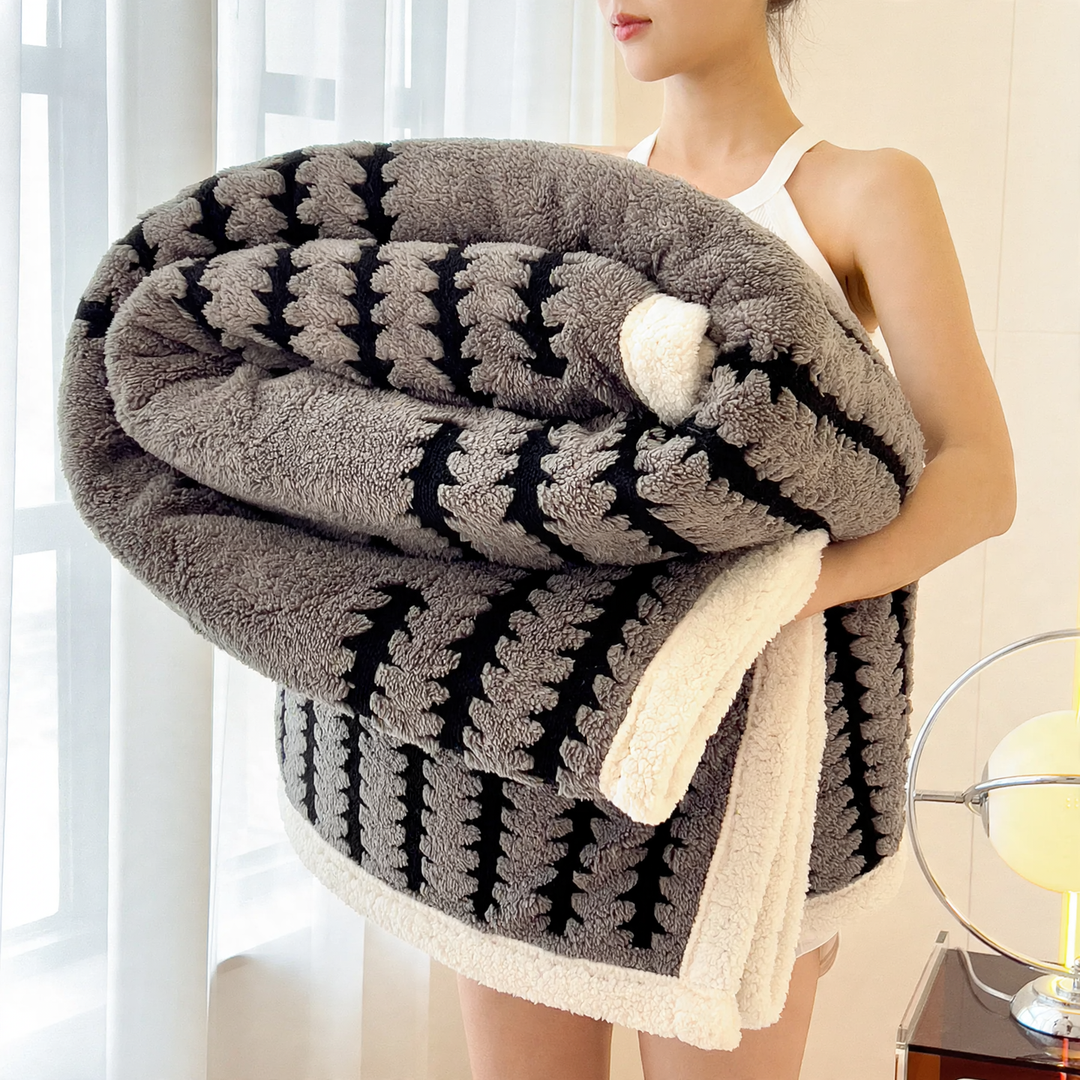 Geometric Flannel Living Blanket