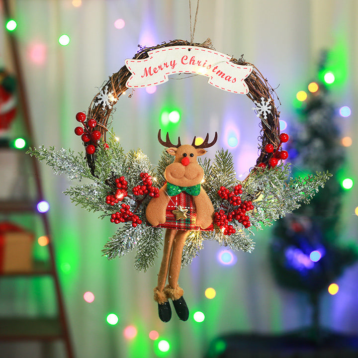 Christmas wreath made of PVC, decorative for doors and windows