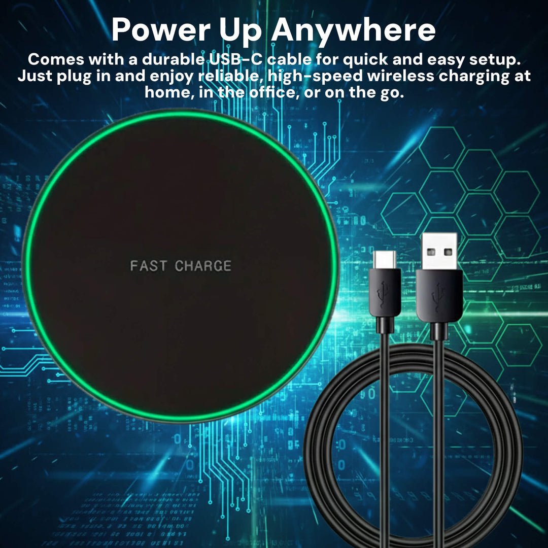 BowLift | 15W Wireless Charging Pad for iPhone & Android – Fast Wireless Charger Base with Sleek Design for Home & Office | Apple & Samsung Compatible