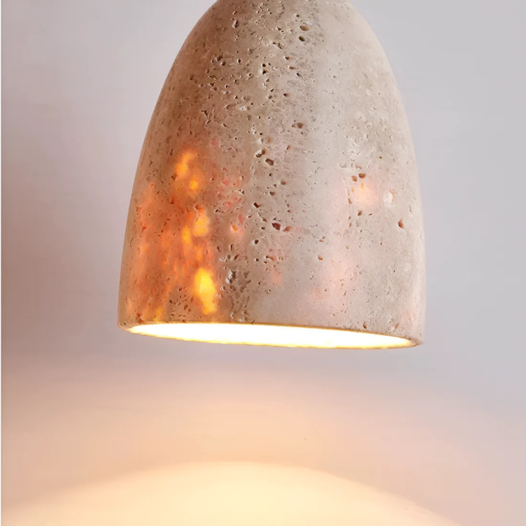 BowLift | Retro Travertine Pendant Lamp