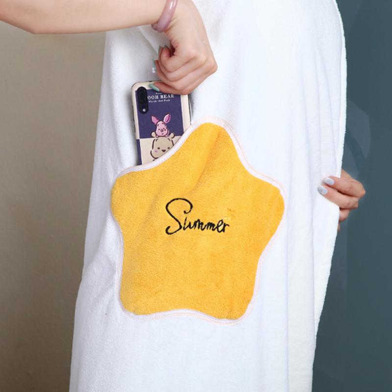 Fleece bathrobes with quick-drying effect for women | Bowlift