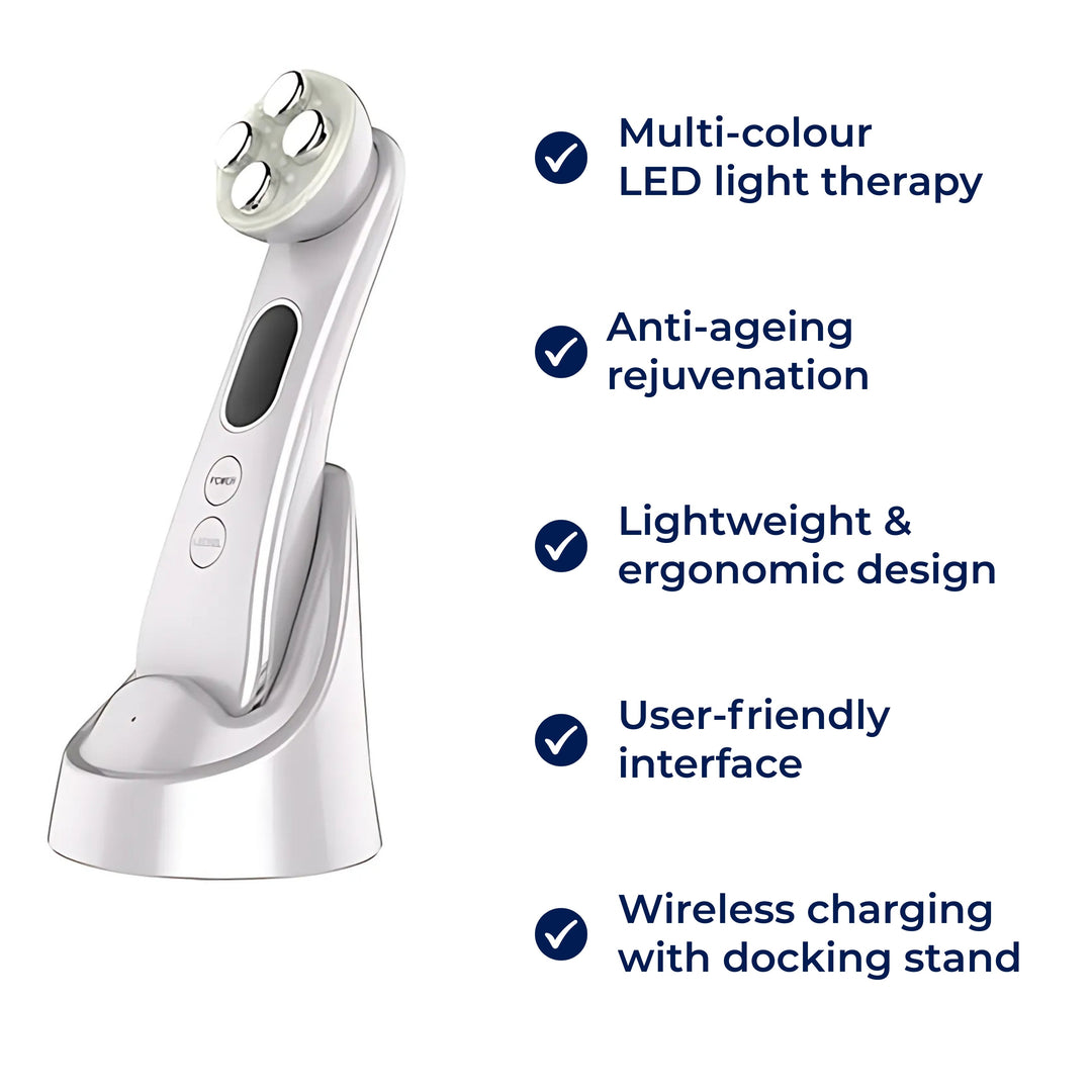 GlowBeam | LED Facial Wand – Anti-Ageing Light Therapy – Lightweight Design – Home Skincare for All Skin Types Bowlift