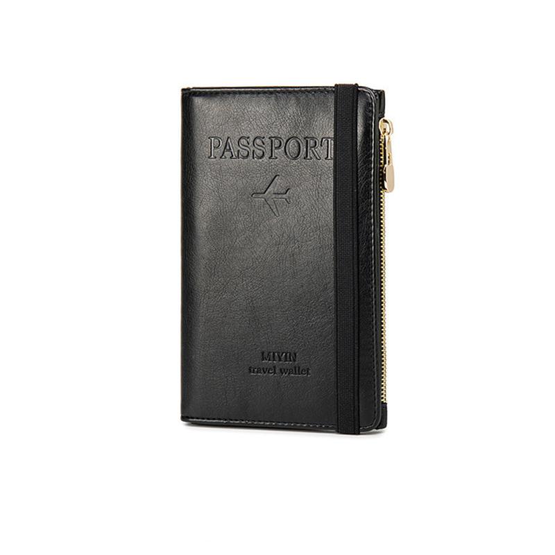 Men's Leather Passport Wallet with RFID Blocking | Bowlift