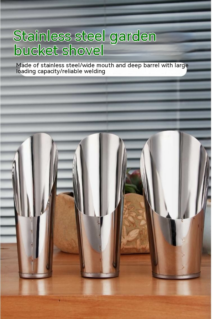 BowLift | Stainless Steel Scoop for Potting Soil – Robust Planting Scoop for Garden and Balcony