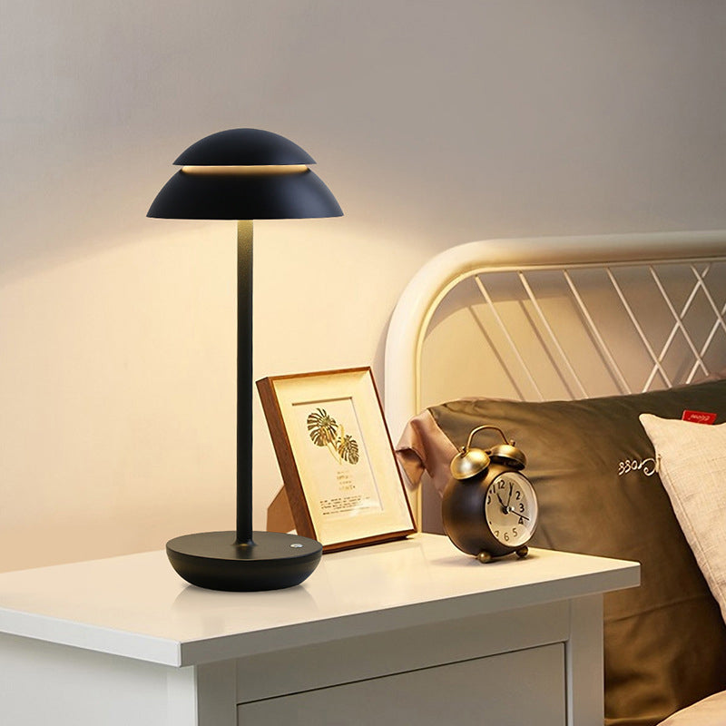 BowLift | Aurelia Noire - Rechargeable Wireless Table Lamp with Built-in LED Lighting and Battery