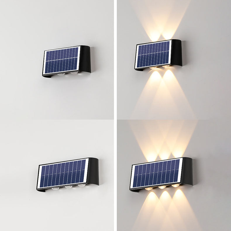 BowLift | Lumiora Modern Solar-LED Wall Lamp for Outdoors | Rectangular Design | IP56 Waterproof | Different Sizes & Light Intensities