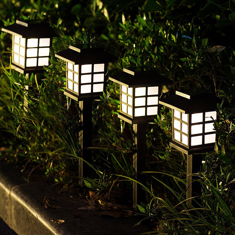 Traditional European Waterproof Solar ABS PC Plastic Rectangular LED Landscape Lighting For Garden | Bowlift