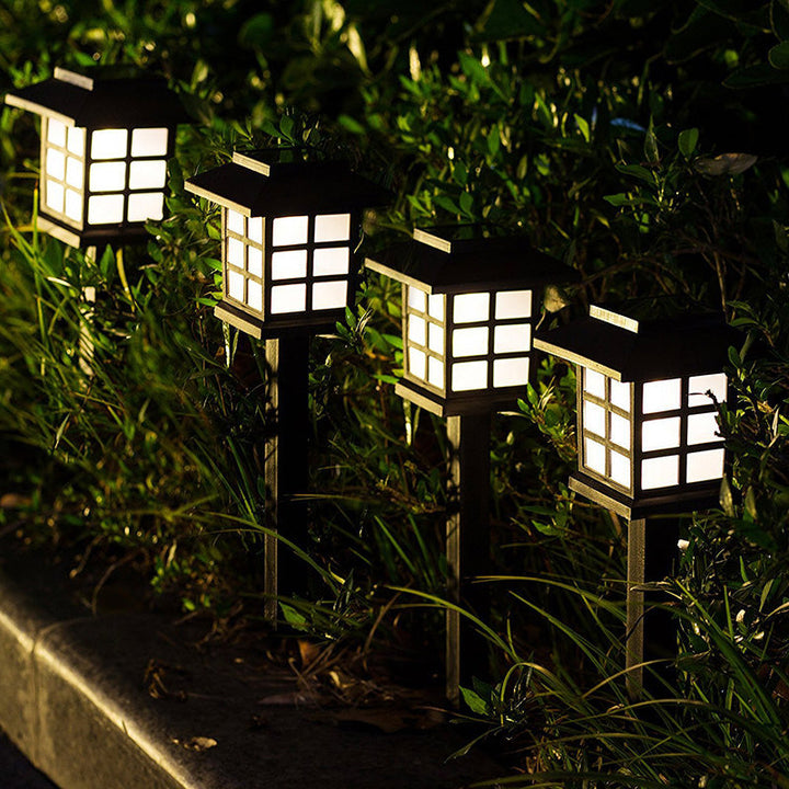 Traditional European Waterproof Solar ABS PC Plastic Rectangular LED Landscape Lighting For Garden | Bowlift