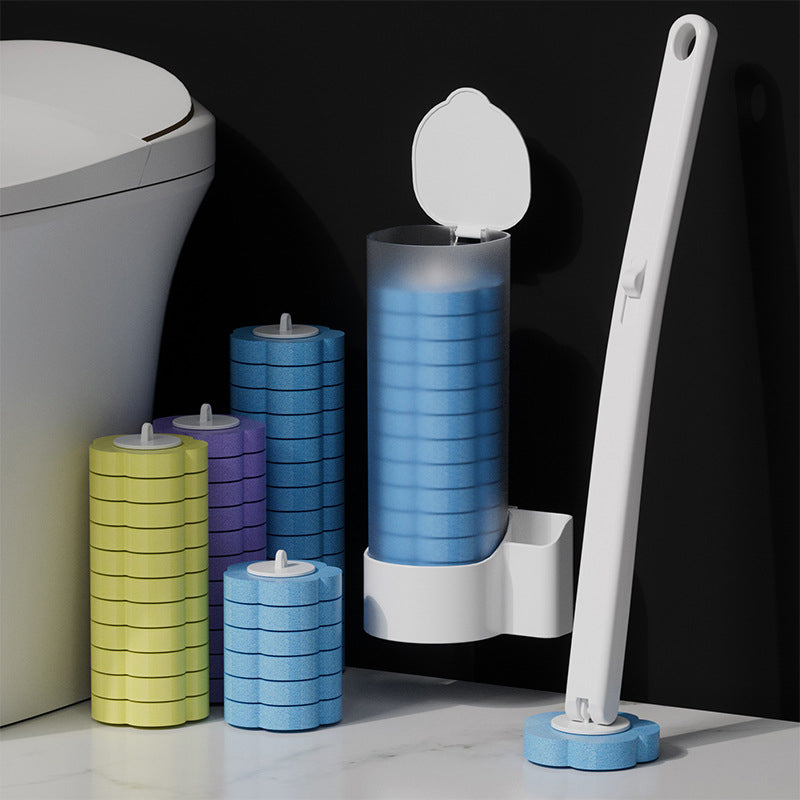 Toilet Wand Kit, Disposable Toilet Cleaning System with 18 Refill Heads | Bowlift