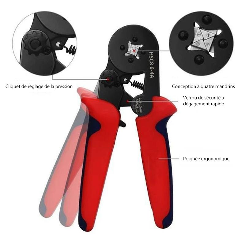 End sleeves crimping tool set with cable lugs | Bowlift